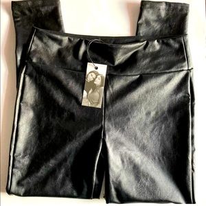 Kendall and Kylie leather tights